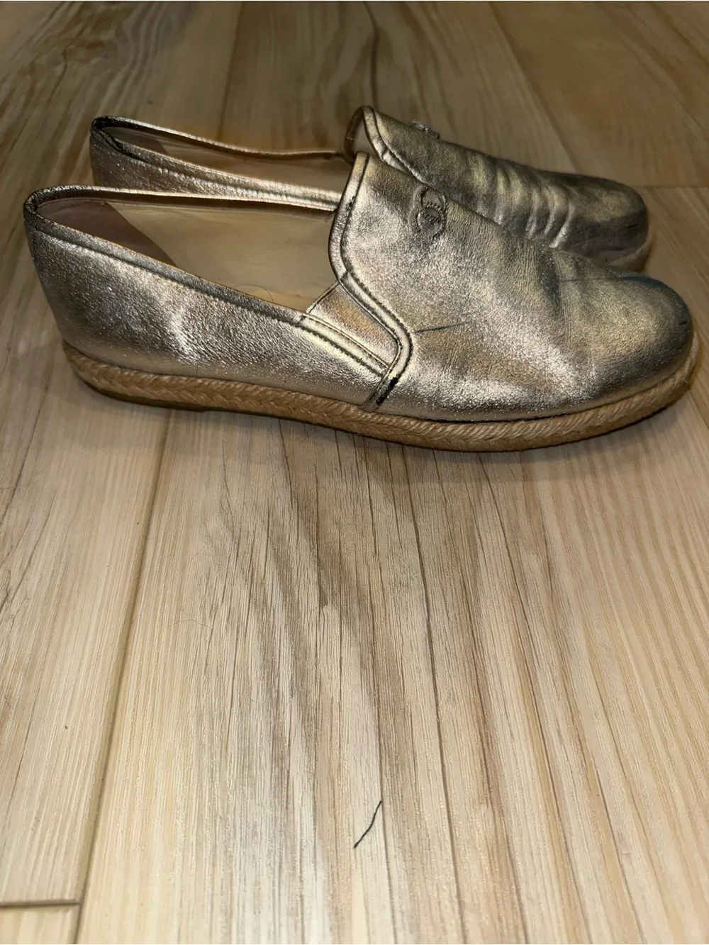 CHANEL slip espadrilles
